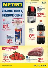 1. strana letáka METRO 8. 4. - 21. 4. 2026 Maloobchod