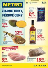 1. strana letáka METRO 22. 4. - 5. 5. 2026 Maloobchod