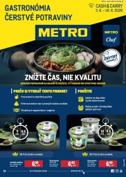 1. strana letáka METRO 3. 6. - 16. 6. 2026 Gastronómia