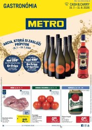 1. strana letáka METRO 15. 7. - 11. 8. 2026 Gastronómia
