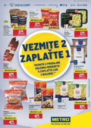 METRO leták  s platnosťou 12. 8. - 25. 8. 2026 Vezmite 2 Zaplaťte 1