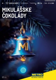 1. strana letáka METRO 7. 10. - 20. 10. 2026 Mikulášske Čokolady