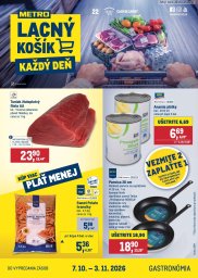 1. strana letáka METRO 7. 10. - 20. 10. 2026 Gastronómia