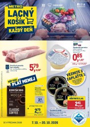1. strana letáka METRO 7. 10. - 20. 10. 2026 Maloobchod